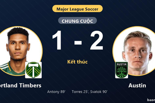 Thắng nghẹt thở Portland Timbers, Austin cùng bại tướng giành vé vào vòng 1/16 MLS