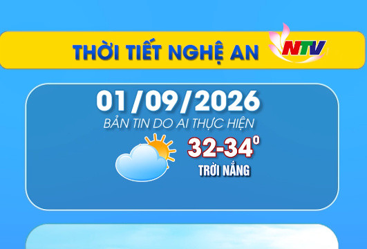 Thời tiết Nghệ An hôm nay 01/9/2026