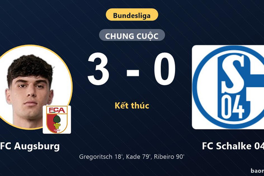 Thắng đậm FC Schalke 04, FC Augsburg khởi đầu tưng bừng tại Bundesliga