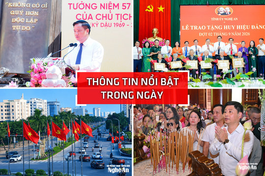 Nghệ An: Thông tin nổi bật ngày 2/9