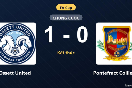 Vượt qua Pontefract Collieries, Ossett United giành chiến thắng tại FA Cup