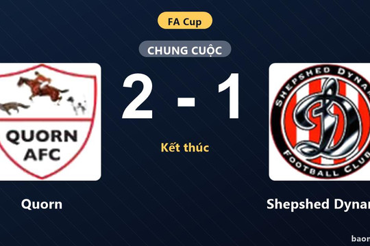 Quorn đánh bại Shepshed Dynamo 2-1 tại vòng loại thứ nhất FA Cup