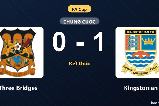 Kingstonian giành chiến thắng tối thiểu trước Three Bridges tại FA Cup