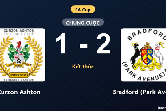 Bradford (Park Avenue) đánh bại Curzon Ashton tại vòng loại FA Cup