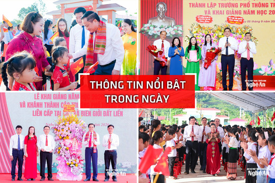 Nghệ An: Thông tin nổi bật ngày 5/9