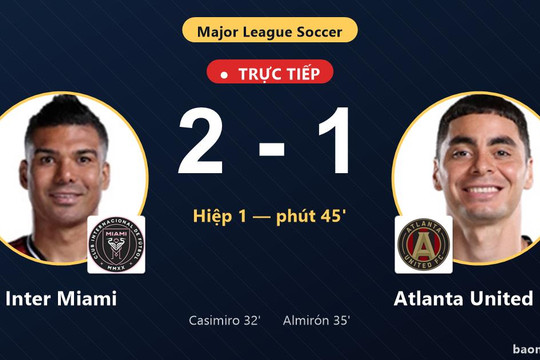 Trực tiếp Inter Miami vs Atlanta United FC: Inter Miami vượt lên dẫn trước