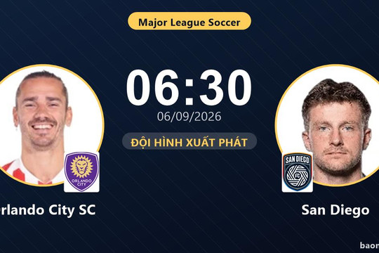Trực tiếp Orlando City SC vs San Diego: Orlando City SC tích cực hãm thành, chưa có bàn thắng