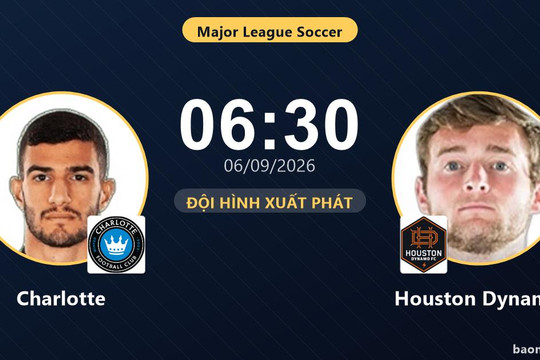 Trực tiếp Charlotte vs Houston Dynamo: Đội hình xuất phát