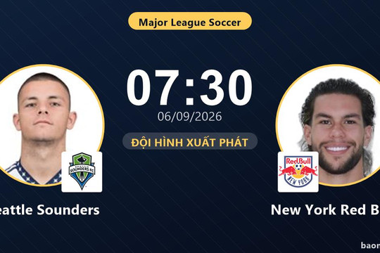 Trực tiếp Seattle Sounders vs New York Red Bulls: Hiệp 2 bắt đầu, hòa 0-0