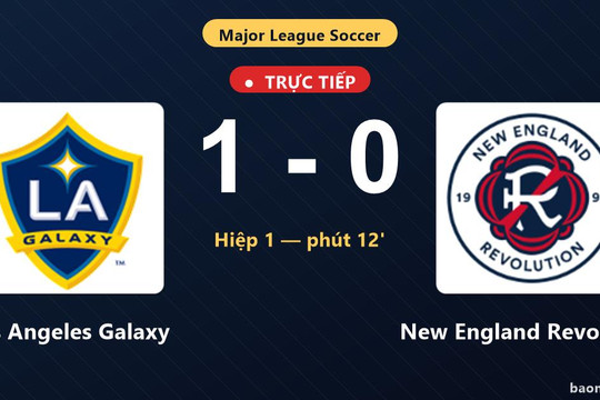 Trực tiếp Los Angeles Galaxy vs New England Revolution: Los Angeles Galaxy mở tỷ số