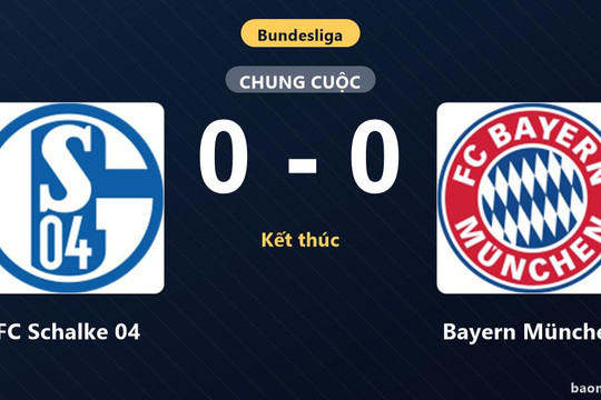 FC Schalke 04 cầm chân Bayern München không bàn thắng tại Veltins Arena