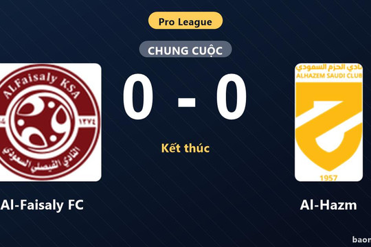 Chia điểm không bàn thắng với Al-Hazm, Al-Faisaly FC tiếp tục chôn chân ở nhóm cuối bảng