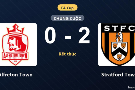Vượt qua Alfreton Town 2-0, Stratford Town ca khúc khải hoàn tại vòng loại FA Cup