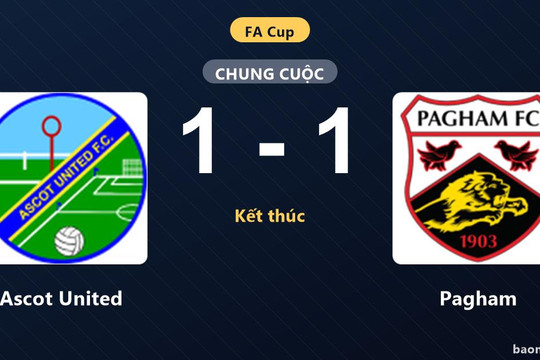 Bất phân thắng bại với tỷ số 1-1, Ascot United và Pagham níu chân nhau tại FA Cup