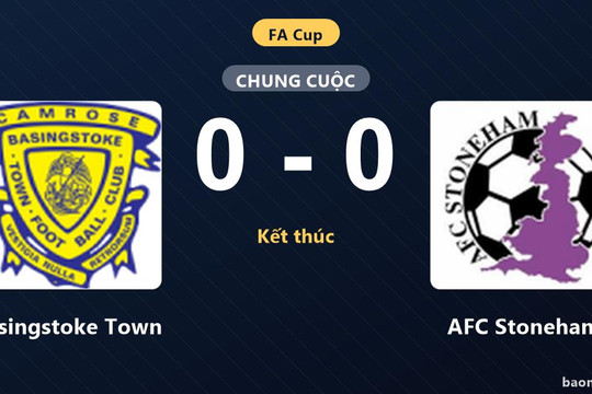 Basingstoke Town chia điểm với AFC Stoneham sau trận hòa không bàn thắng tại FA Cup