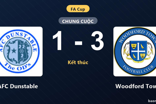 Đánh bại AFC Dunstable, Woodford Town ca khúc khải hoàn tại vòng loại FA Cup