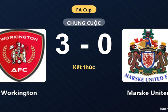 Thắng thuyết phục Marske United 3-0, Workington khẳng định sức mạnh tại FA Cup