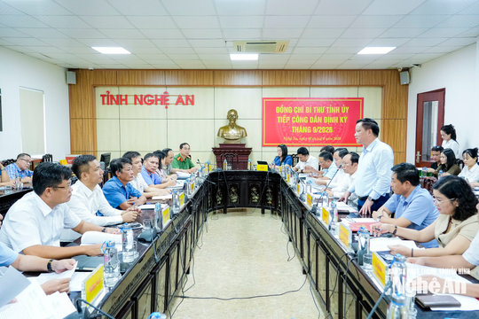 Bí thư Tỉnh uỷ Nghệ An Nguyễn Khắc Thận tiếp công dân định kỳ tháng 9/2026