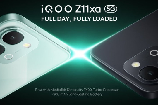 Smartphone iQOO Z11xa 5G ra mắt: Điểm nhấn pin khủng 7.200mAh cùng chuẩn kháng nước IP69+