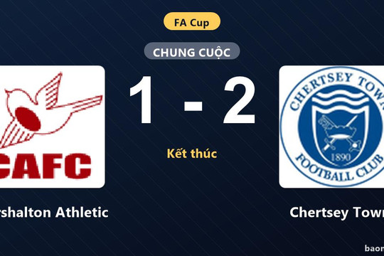 Chertsey Town giành chiến thắng trước Carshalton Athletic tại FA Cup