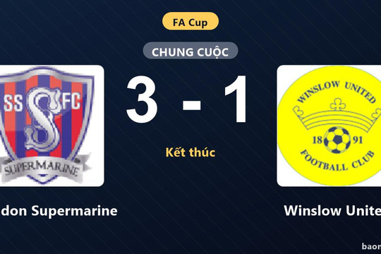 Swindon Supermarine đánh bại Winslow United ở trận đá lại FA Cup