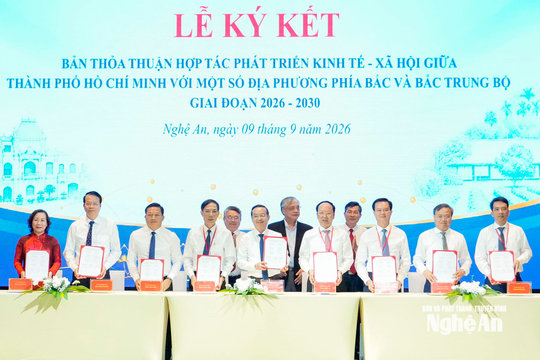TP. Hồ Chí Minh và 8 tỉnh, thành phía Bắc, Bắc Trung Bộ ký kết hợp tác giai đoạn 2026-2030