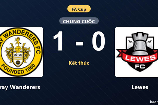 Cray Wanderers đánh bại Lewes ở trận đá lại vòng loại FA Cup