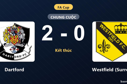 Hạ Westfield (Surrey), Dartford giành thắng lợi ở trận đá lại FA Cup