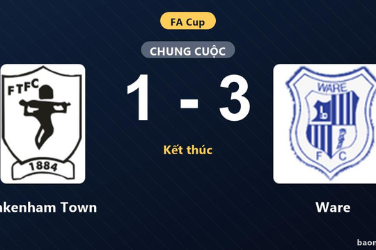 Fakenham Town thất thủ trước Ware ở trận đá lại vòng loại FA Cup