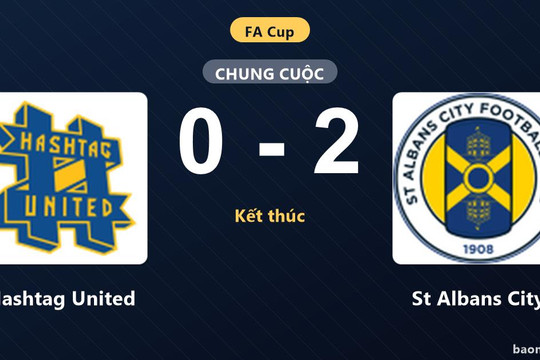 St Albans City đánh bại Hashtag United ở trận đá lại FA Cup