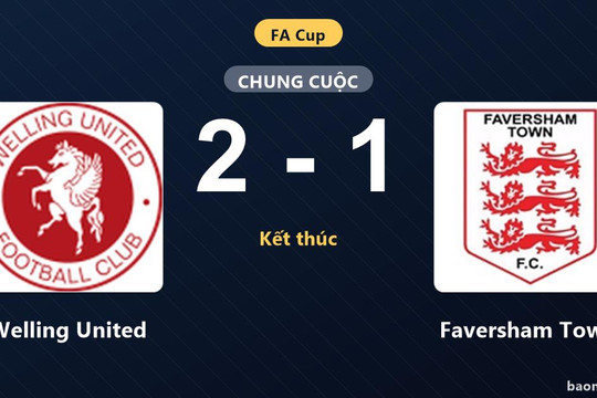 Welling United đánh bại Faversham Town ở trận đá lại FA Cup