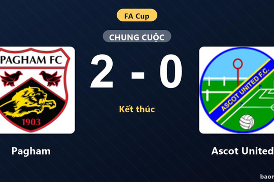 Vượt qua Ascot United 2-0, Pagham ca khúc khải hoàn tại FA Cup