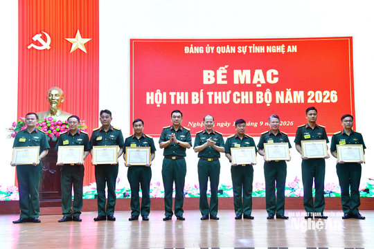 Đảng ủy Quân sự tỉnh bế mạc Hội thi Bí thư chi bộ năm 2026