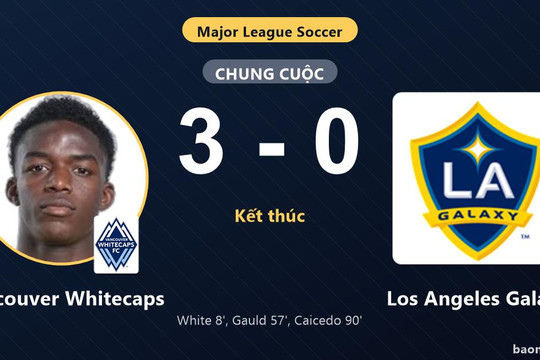 Hạ Los Angeles Galaxy 3-0, Vancouver Whitecaps xây chắc ngôi đầu bảng
