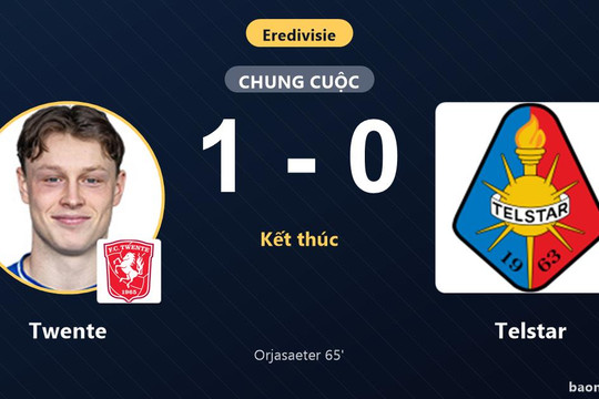 Đánh bại Telstar, Twente leo lên thứ 8 trong khi đội khách chìm sâu ở nhóm dưới
