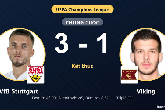 Demirović lập hat-trick hạ Viking, VfB Stuttgart khởi đầu tưng bừng còn đối thủ ôm hận