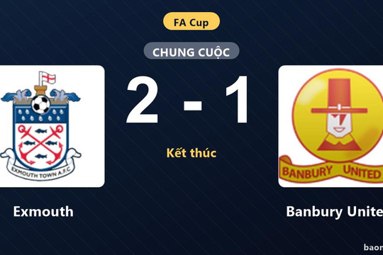 Hạ Banbury United 2-1, Exmouth hưởng trọn niềm vui ở trận đá lại FA Cup