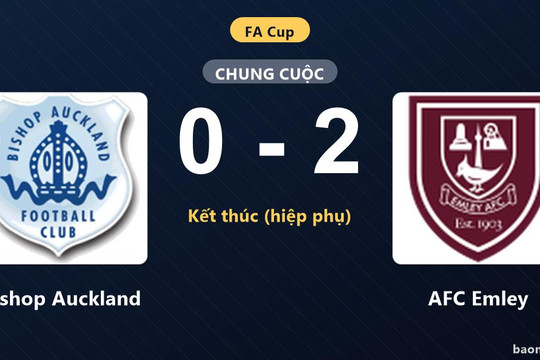 AFC Emley hạ gục Bishop Auckland ở trận đá lại FA Cup