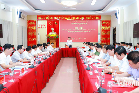 Thông qua dự thảo báo cáo kết quả kiểm tra, giám sát đợt 3 đối với Ban Thường vụ Tỉnh ủy Nghệ An
