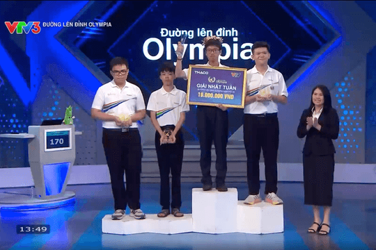 Phạm Quang Minh giành vòng nguyệt quế Olympia 2026 với 390 điểm để bước tiếp vào thi tháng