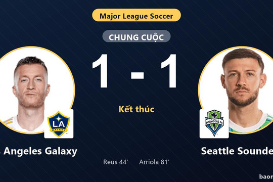Bị Seattle Sounders cầm hòa 1-1, Los Angeles Galaxy vuột chiến thắng trên sân nhà