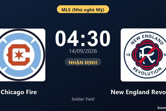 Nhận định Chicago Fire vs New England Revolution: Điểm nóng cuộc đua tốp đầu