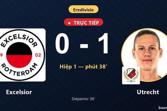 Trực tiếp Excelsior vs Utrecht: Utrecht mở tỷ số