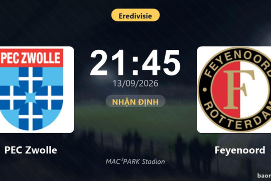 Nhận định PEC Zwolle vs Feyenoord: Đội khách tiếp tục duy trì ưu thế?