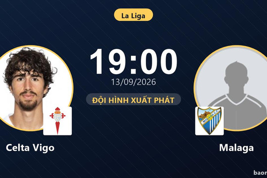 Trực tiếp Celta Vigo vs Malaga: Đội hình xuất phát