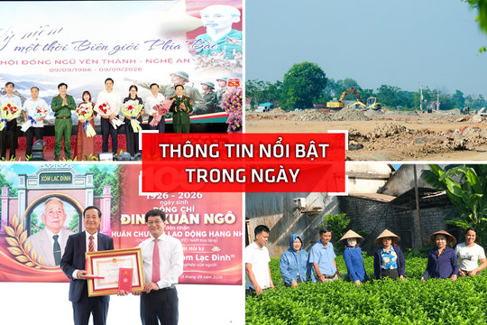 Nghệ An: Thông tin nổi bật ngày 13/9