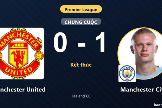 Hạ Manchester United tại Old Trafford, Manchester City vươn lên nhì bảng Premier League