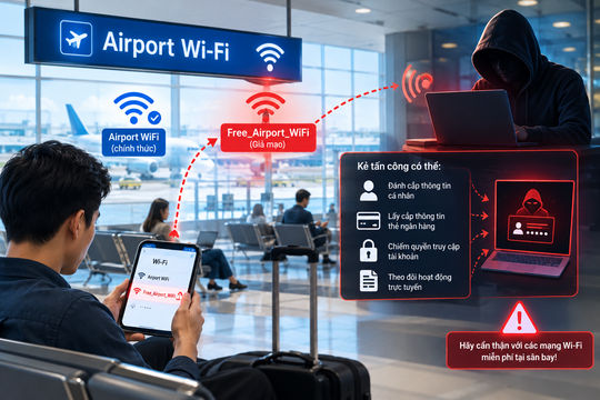 Wi-Fi sân bay trở thành mục tiêu của tin tặc, hàng triệu hành khách bị ảnh hưởng