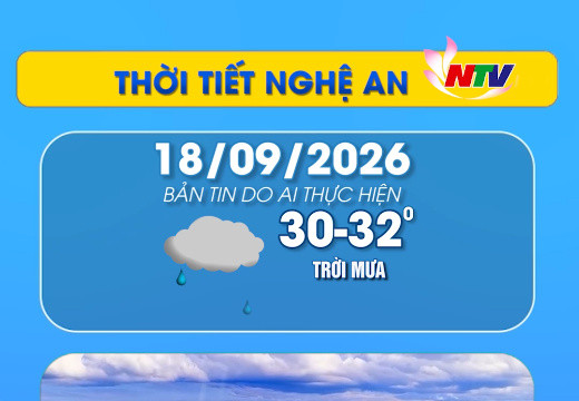 Thời tiết Nghệ An hôm nay 18/09/2026