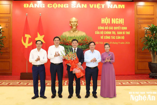 Phó Trưởng ban Tổ chức Trung ương giữ chức Phó Bí thư Tỉnh ủy Nghệ An
